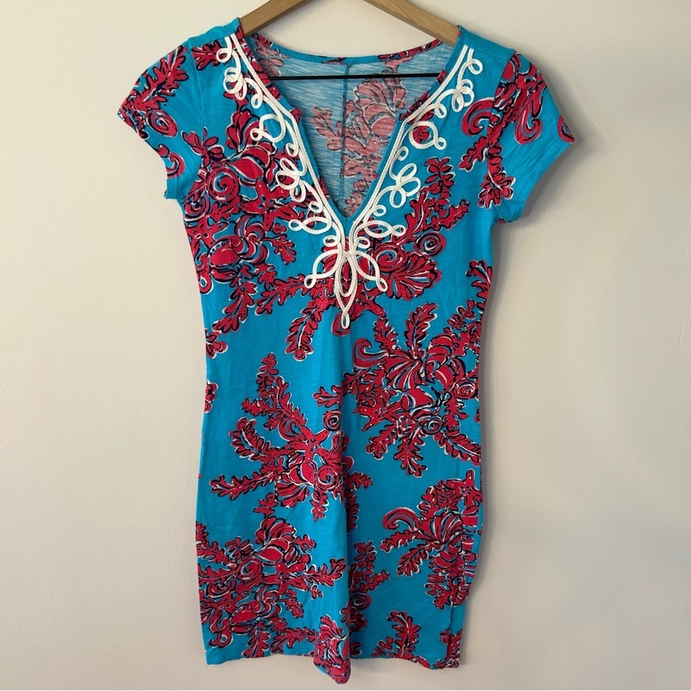 Lilly Pulitzer Women’s Blue and Pink Brewster Dress, Size XS